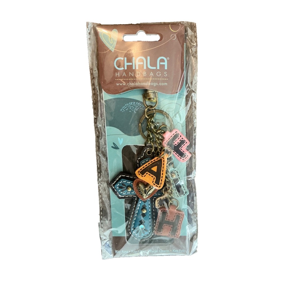 CHALA Charming Cross Keychain Purse Charm Keychain Keyring Key Fob NEW